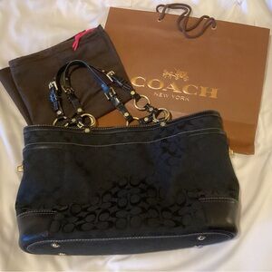 Coach Black Signature Tote/Office/Laptop Bag
